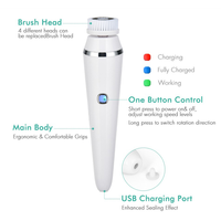Brosse nettoyante électrique pour le visage, démaquillante, massante, nettoyage en profondeur, 3 vitesses, étanche IPX7, masseur facial
