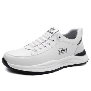 รองเท้าผ้าใบสีขาว XINTAIZI สำหรับผู้ชาย รองเท้าลำลองหนัง พื้นรองเท้า EVA กันลื่น พื้นรองเท้าด้านนอกทำจากยาง เหมาะสำหรับเดิน - Product Image 5