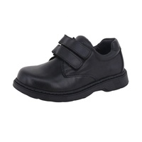 Chaussures d'école personnalisées en gros pour enfants, uniforme en cuir noir, chaussures d'école pour garçons