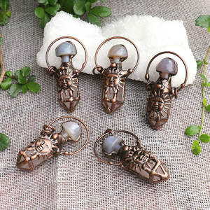 Pendentif dieu soleil agate fleur de cerisier pour pendule de divination amulette de radiesthésie - Product Image 3