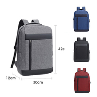 Sac à dos d'affaires décontracté personnalisé en polyester avec fermeture éclair, idéal pour les voyages de week-end, avec compartiment pour ordinateur portable et port de chargement USB
