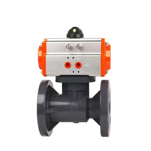 Venta Caliente de Fábrica: Válvula de Bola de 2 Vías con Brida de UPVC DN50-DN200, Bajo Precio, OEM - Product Image 1