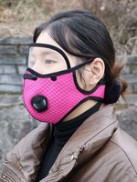 Masque de sport d'extérieur pour la course à pied et le vélo électrique ; Masque anti-poussière, anti-vent, anti-smog avec valve respirante en tissu imperméable