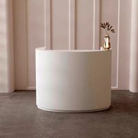 Comptoir de caisse LED au design moderne et épuré pour hôtels, gymnases, clubs ou bars - Idéal pour salons de beauté et bureaux d'information