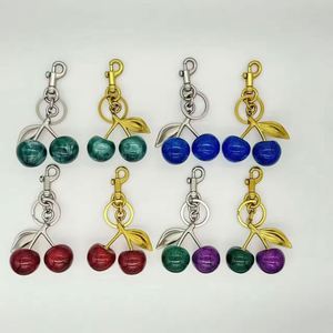 Wholesale 3D Crystal Cherry Keychain Fashion Women <b>Bag</b> Pendant Car Keychain Luxury <b>Bag</b> Accessories for Girls - Product Image 5