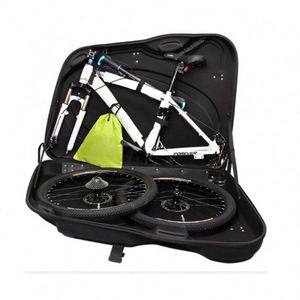 Sac de cadre de vélo de voyage personnalisé avec roulettes, boîte noire en EVA rigide pour vélo de route - Product Image 2