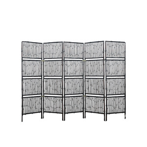 Chinese Style Bamboo Screen Partition 5 Panels Foldable Traditional Room Divider For Entryway Living Room Office Tea Room - Product Image 5