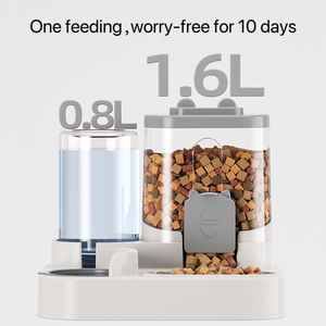2025 akıllı otomatik <span class=keywords><strong>Pet</strong></span> besleyici ve çift kase dağıtıcı-zamanlanmış besleme için özel otomatik kedi köpek kase, kuru gıda ve su - Product Image 2