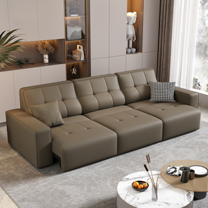 Sofá Cama Eléctrico de Lujo, Moderno, de Cuero, con Control Remoto, Multifuncional, <span class=keywords><strong>Sofás</strong></span> Cama Tipo Nube para Sala de Estar, <span class=keywords><strong>Sofás</strong></span> para el Hogar - Product Image 4