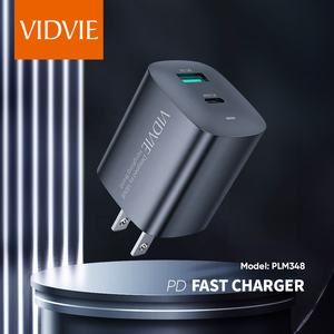 <span class=keywords><strong>VIDVIE</strong></span> <span class=keywords><strong>Tipo</strong></span> a <span class=keywords><strong>C</strong></span> Dual USB 20W <span class=keywords><strong>Cargador</strong></span> de carga rápida Bloque Blanco Negro <span class=keywords><strong>Cargador</strong></span> de teléfono móvil Adaptador - Product Image 2