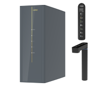 Système de purification d'eau par osmose inverse pour évier, robinet intelligent électrique en plastique, contrôle de la température à 4 vitesses pour usage domestique et commercial