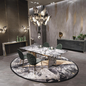 Home Furniture Modern Dining <b>Table</b> Luxury <b>Marble</b> Italian Luxury Dining <b>Table</b> Set VL IPE-DT-01-KERWAN Dining <b>Table</b> Luxury VL IPE- - Product Image 4