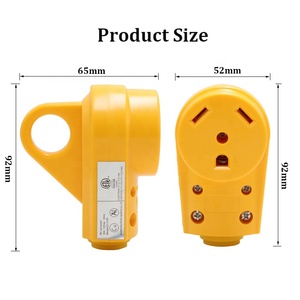 NEMA TT-30R US 30 Amp Electric Angle <strong>Plug</strong> &amp; Receptacle with Handle RV Placement Outlet Trailer <strong>Plug</strong> <strong>Extension</strong> <strong>Socket</strong> Type - Product Image 4