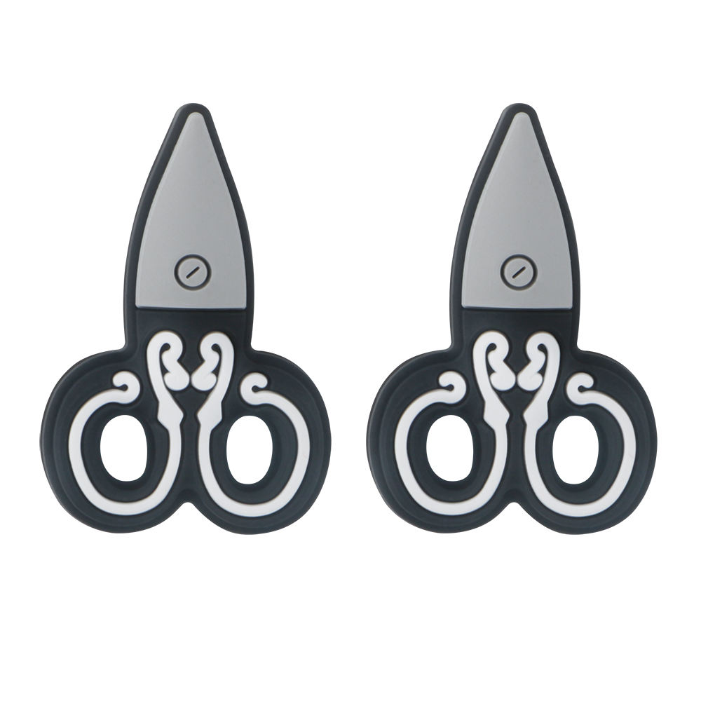 Scissors silicone beads Black SA380