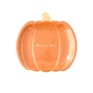 Ensemble de vaisselle DAMAI sur le thème de la citrouille d'automne, assiettes jetables pour la fête de la récolte, assiettes de dîner pour Thanksgiving - Product Image 5