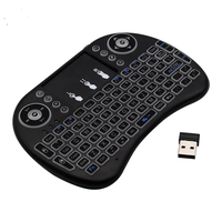 Clavier sans fil rétroéclairé coloré I8 Mini avec télécommande pour téléviseurs intelligents et boîtiers Android TV