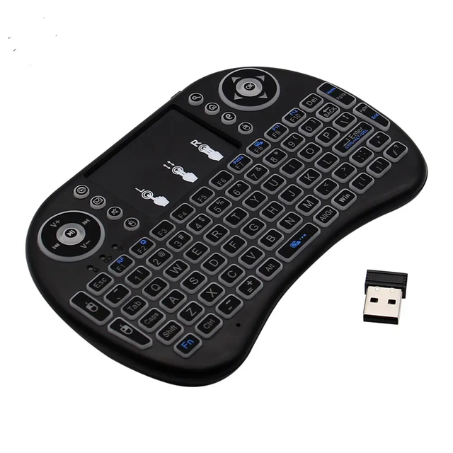Colorful I8 Mini Wireless Backlit Keyboard with Remote Control for Smart TVs and Android TV Boxes