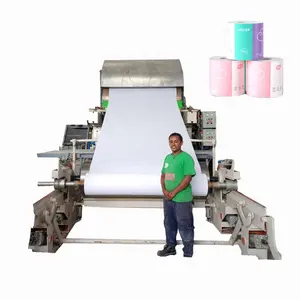 Máquina de papel higiênico pequena 1092 de 1.5-2 toneladas, linha de produção totalmente automática, preço de equipamento de boa qualidade para venda