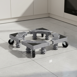 Base mobile réglable avec roulettes - Chariot <span class=keywords><strong>roulant</strong></span> <span class=keywords><strong>pour</strong></span> machines <span class=keywords><strong>à</strong></span> <span class=keywords><strong>laver</strong></span> et réfrigérateurs, <span class=keywords><strong>support</strong></span> de rangement <span class=keywords><strong>à</strong></span> assembler - Product Image 1