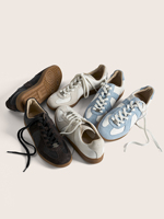Chaussures décontractées basses unisexes personnalisées de style vintage, en cuir véritable léger et respirant, de haute qualité, type baskets allemandes, vente en gros