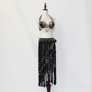 Исполнительница танца живота Бурлеск бижутерия с поясом из бисера для танцев танцовщица - Product Image 3