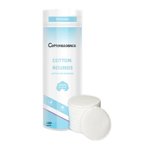 Coussinets ronds doux 100% coton respectueux de l'environnement pour soins doux de la peau et application de maquillage Disques cosmétiques - Product Image 1