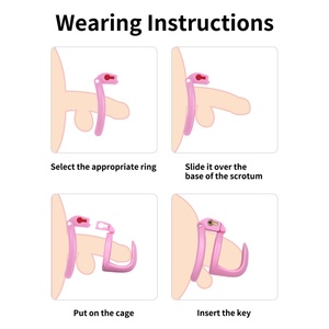 Ceinture de chasteté FRRK pour transformation homme-femme, cage de chasteté pour transgenres, cage à pénis légère, bondage SM - Product Image 2