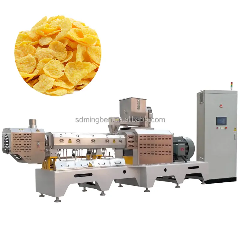 High Quality automatic big output capacity kelloggs corn flakes extruder machine jinan d g industrial machinery