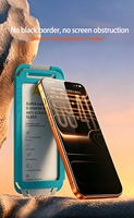 Kit d'installation facile sans poussière, protection d'écran en verre trempé anti-reflet AR pour iPhone 13 14 15 16 17 18 Pro Max