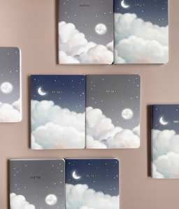 LABON <span class=keywords><strong>Cloud</strong></span> Print Portable A6 Pocket Mini Blank Dot Grid Notebook Pocket Planner Journal Field <span class=keywords><strong>notes</strong></span> - Product Image 3