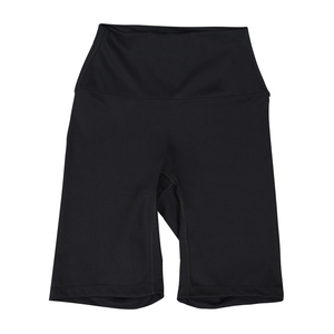 Shorts de yoga taille haute avec poches arrière, taille élastique, coupe slim, pantalon de course, motif uni, sans coutures latérales - Product Image 2