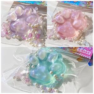 KJKJ Squishy Soft Squeeze Toy Patte de Chat Collante Taba Fidget Squishies à Remontée Lente Anti-Stress Couleur Personnalisée Tendance Enfant - Product Image 4