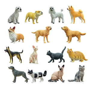 Modèle de simulation réaliste de chiens et de chats, Figurine en résine de caniche, shiba inu, golden retriever, corgi, siamois, chat bleu britannique, chat orange pour la maison - Product Image 2