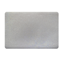 Set de table rectangulaire arrondi en PVC RNPT, effet mosaïque confettis argentés, effet coquille irisée, résistant à l'huile, pour tables à manger