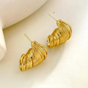 Pendientes Elegantes de Metal con Diseño Geométrico Envolvente para Mujer, Estilo Retro Minimalista, Joyería de Moda de Alta Calidad para Fiestas y Uso Diario - Product Image 2