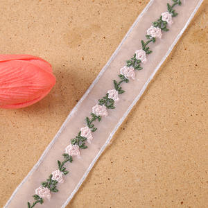 Fil de <span class=keywords><strong>verre</strong></span> brodé petits vêtements floraux tissus textiles de maison bijoux décoratifs épingles à cheveux nœuds papillon passementerie dentelle - Product Image 4