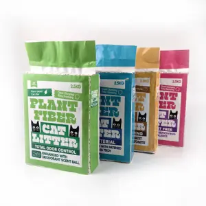 Eco Friendly Plant Best Bulk Natur Flushable Tofu Cat Litter Wholesale Clumping Supplies premium tofu cat-litter