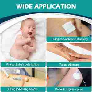 IV <span class=keywords><strong>Cannula</strong></span> fiksasi balutan Film transparan 4 "X 4.75" kotak 30 perban tahan air untuk berenang, mandi, luka - Product Image 3