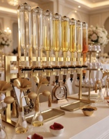 Présentoir à Parfums en Métal Doré au Design Innovant Premium avec 6/8/12 Buses, Support pour Huiles Essentielles de 375 ml pour Décoration de Bar et Fêtes