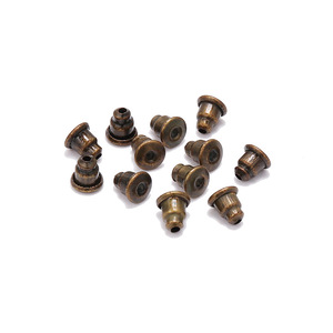 Bouchons d'oreille en métal multicolores en forme de balle pour la fabrication de boucles d'oreilles, embouts d'oreille plaqués en alliage, paquet de 10000 pièces - Product Image 3