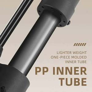 ปั๊มลมจักรยานแบบพกพาอเนกประสงค์สำหรับจักรยานเสือภูเขา 80 PSI ปั๊มลมมือแบบแมนนวล สำหรับเติมลมยางบอลลูน วาล์ว Schrader ปั๊มลมแบบตั้งพื้น - Product Image 6