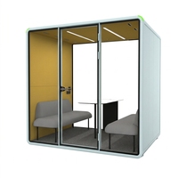 Cabine de travail insonorisée haute densité pour bureau intérieur, absorption acoustique, espace d'isolation privé