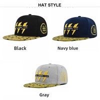 Gorra de Béisbol Hip-Hop con Bordado 3D Transfronterizo, 100% Algodón, 6 Paneles, Ajustable, Visera Plana, Estilo Trucker, para Jóvenes a la Moda