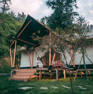 Casa de Camping Prefabricada de Madera para Glamping en Hoteles y Resorts, Tienda de Campaña de Lujo con Dos Dormitorios, Impermeable para las Cuatro Estaciones, Alojamiento Tipo Homestay - Product Image 3