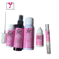 Kit d'outils pour perruque de marque privée perruque temporaire à forte tenue cheveux colle adhésive pour dentelle spray fondant pour perruque à dentelle