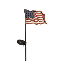 Lámpara Solar LED IP65 para Jardín, con Diseño de Bandera Americana, Resistente a la Decoloración, para Decoración Exterior en Patios y Jardines