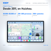 Autoradio pour automobile avec Android Auto et CarPlay sans câble, antenne GPS en céramique et antenne 4G
