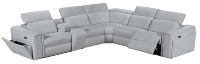 Fauteuil inclinable de cinéma moderne en cuir véritable, extensible, avec éclairage LED, porte-gobelet et télécommande, robuste