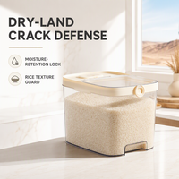 Boîte de rangement pour riz uniforme et grande capacité, en plastique alimentaire, hermétique, pour usage domestique en garde-manger