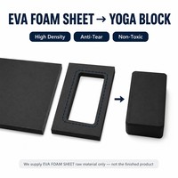 Feuille de mousse EVA en matière première pour fabricants d'équipements de yoga, densité 38-80 Shore C, non toxique, pour découpe et moulage, fourniture directe usine